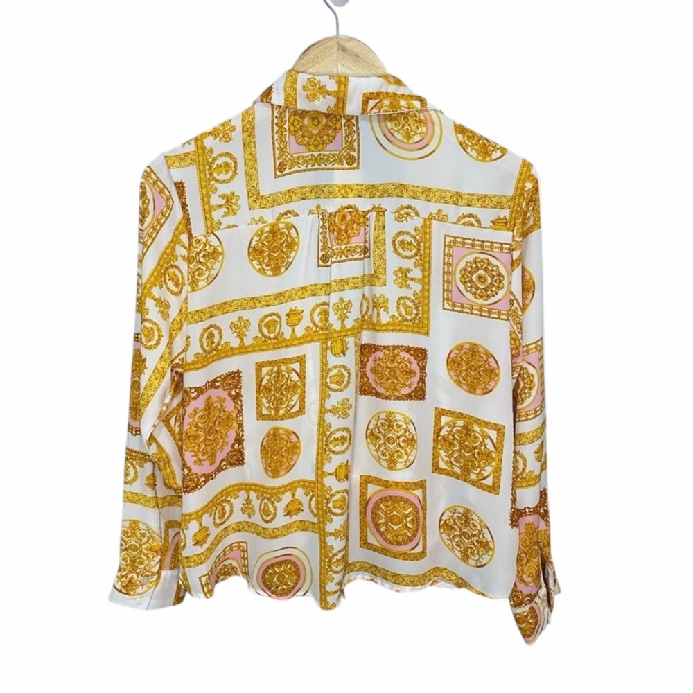 Timing Gold and Pink Patterned Blouse - Picture 3 of 6